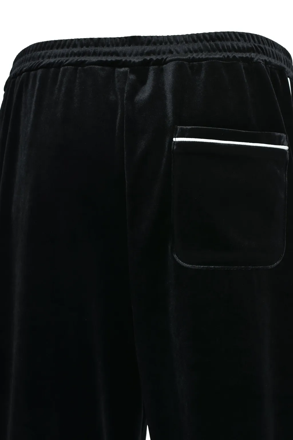 Script Logo Piping Velor Track Pants / Blk
