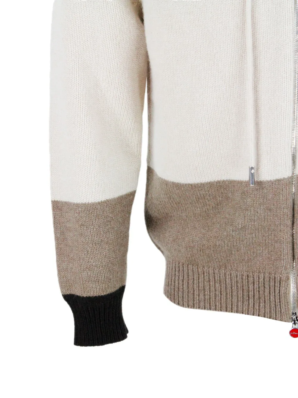 Kiton Zip-Up Hooded Cardigan