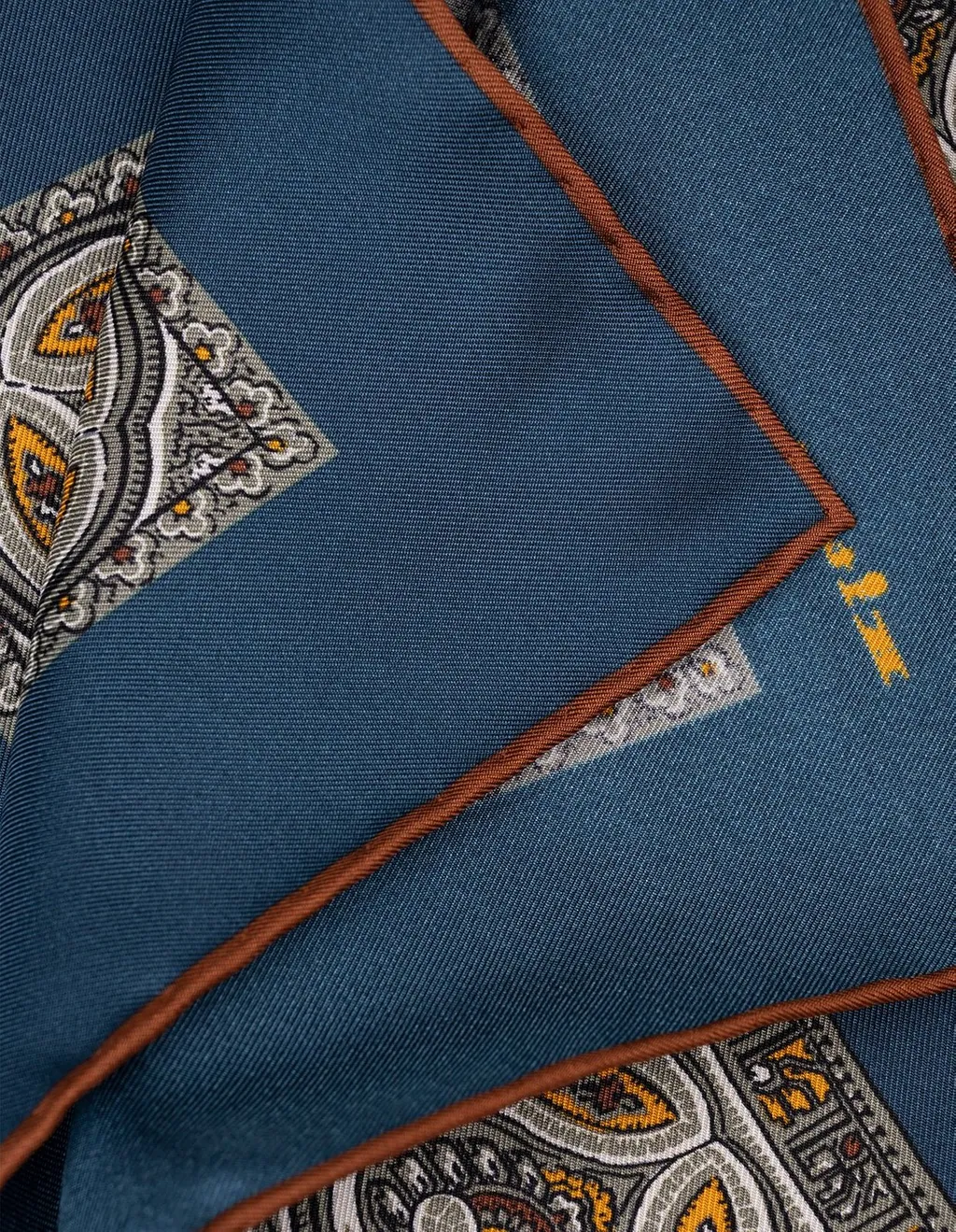 Kiton Graphic Printed Finished-Edge Scarf