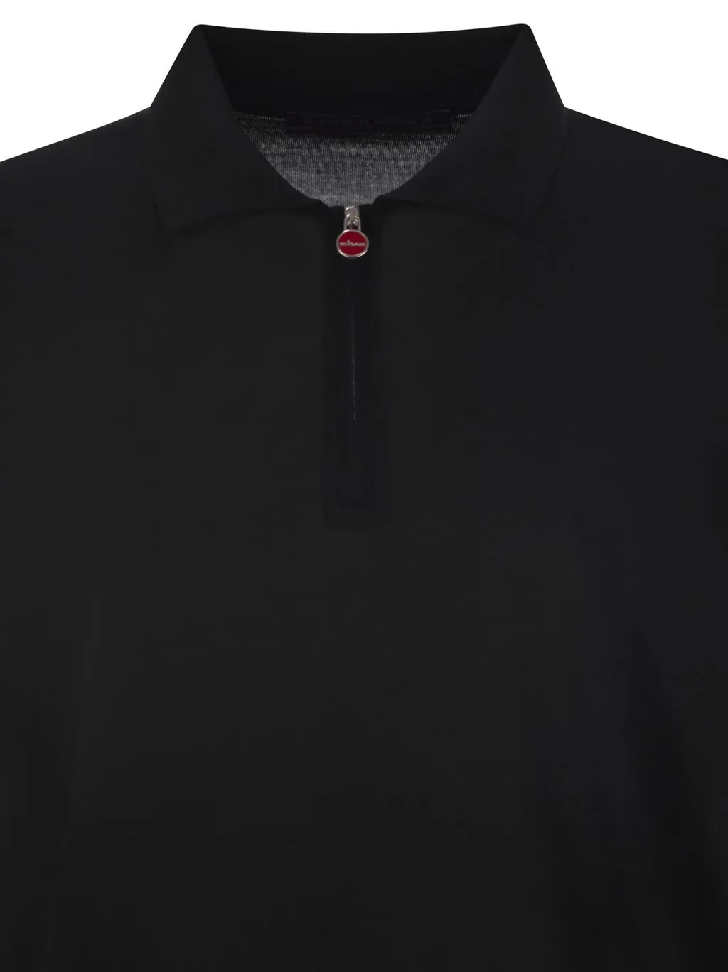 Kiton Long Sleeved Zipped Knitted Polo Shirt