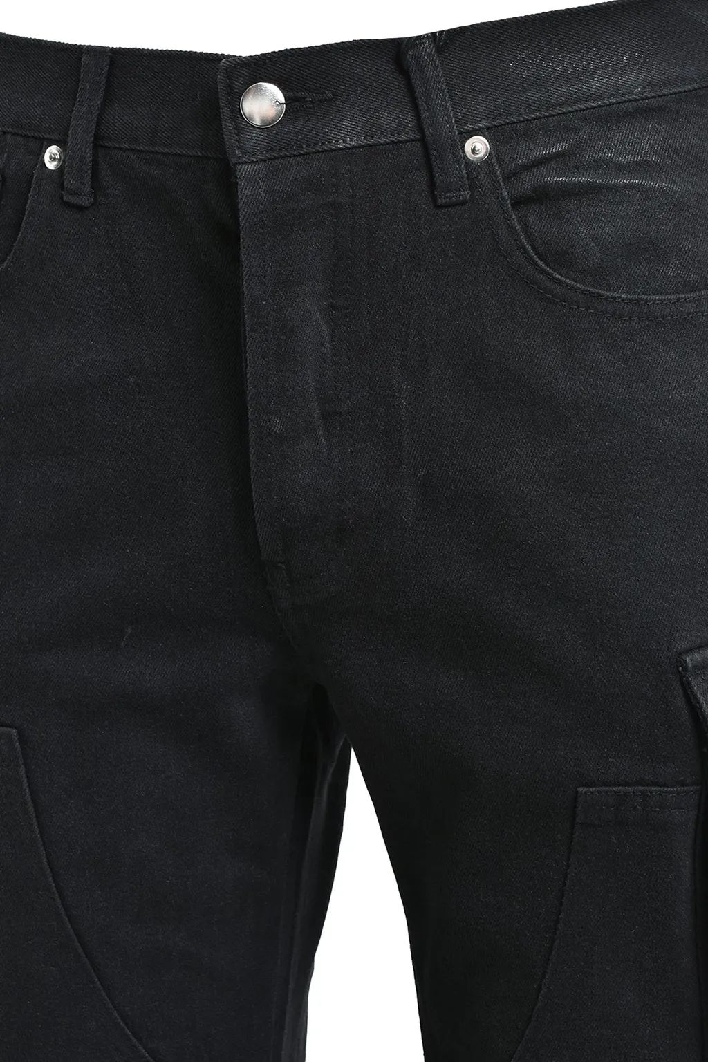 Coating Double Knee Flare Denim / Blk