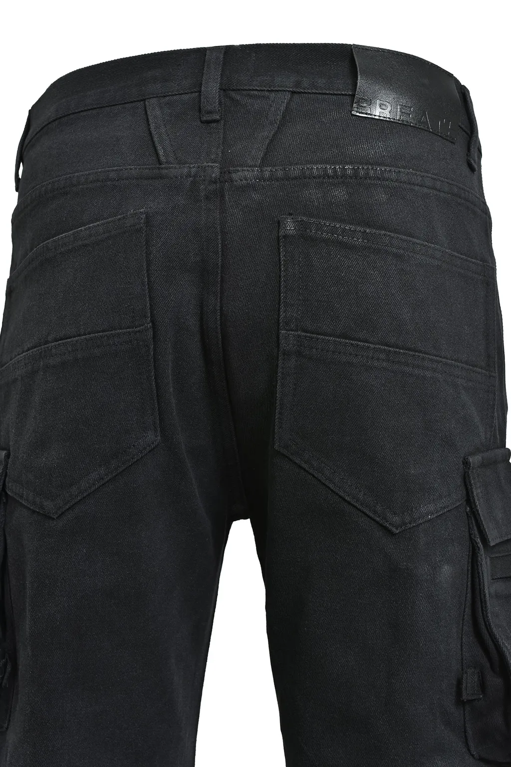 Coating Double Knee Flare Denim / Blk