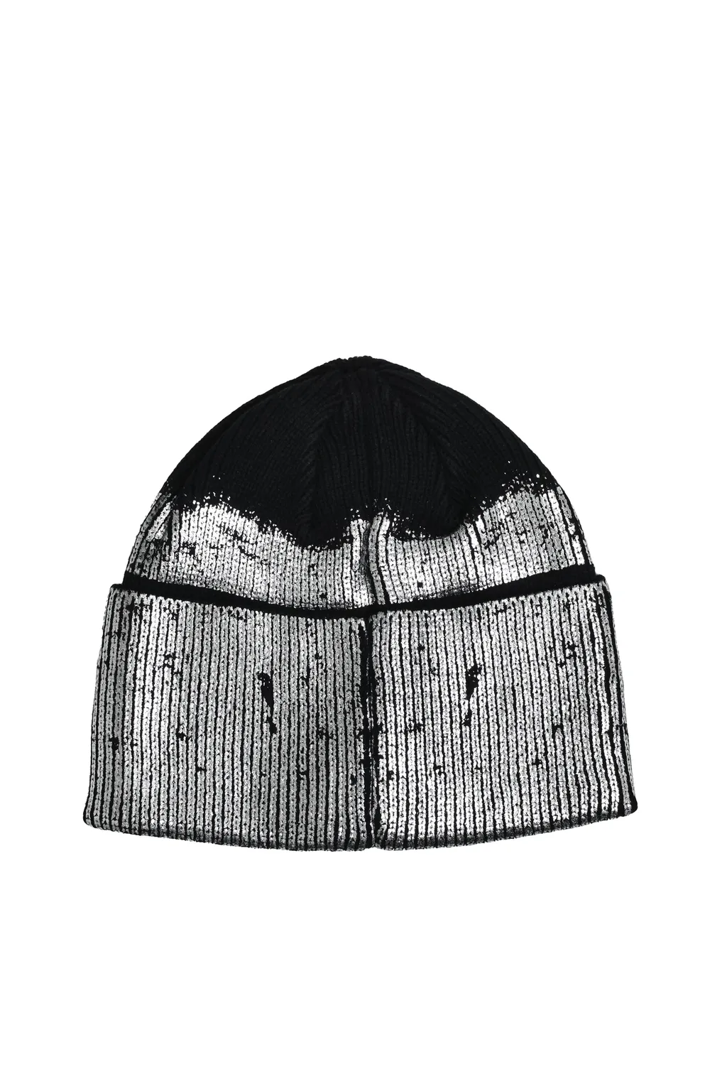 Foil Print Knit Cap / Black