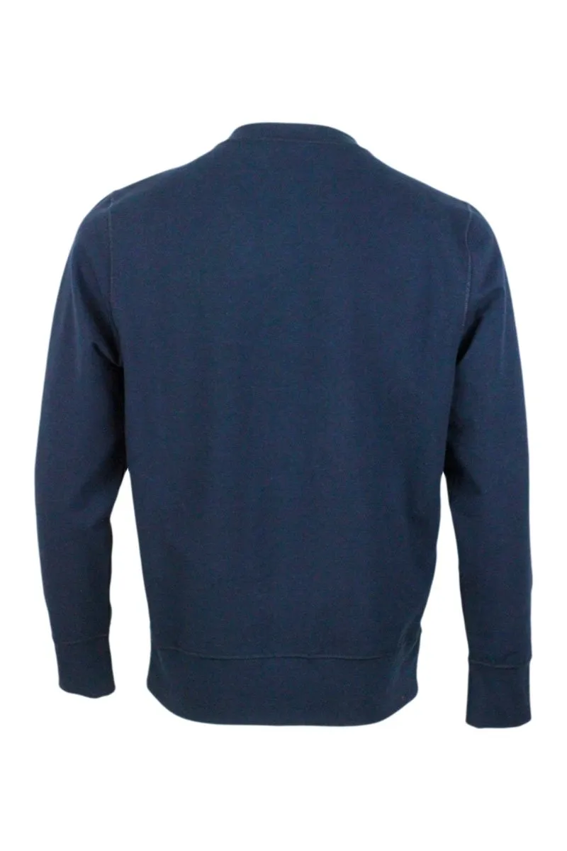 Kiton Logo-Printed Crewneck Sweatshirt