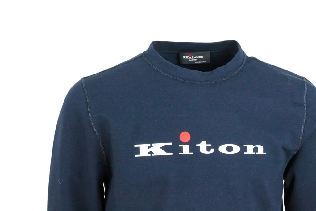 Kiton Logo-Printed Crewneck Sweatshirt