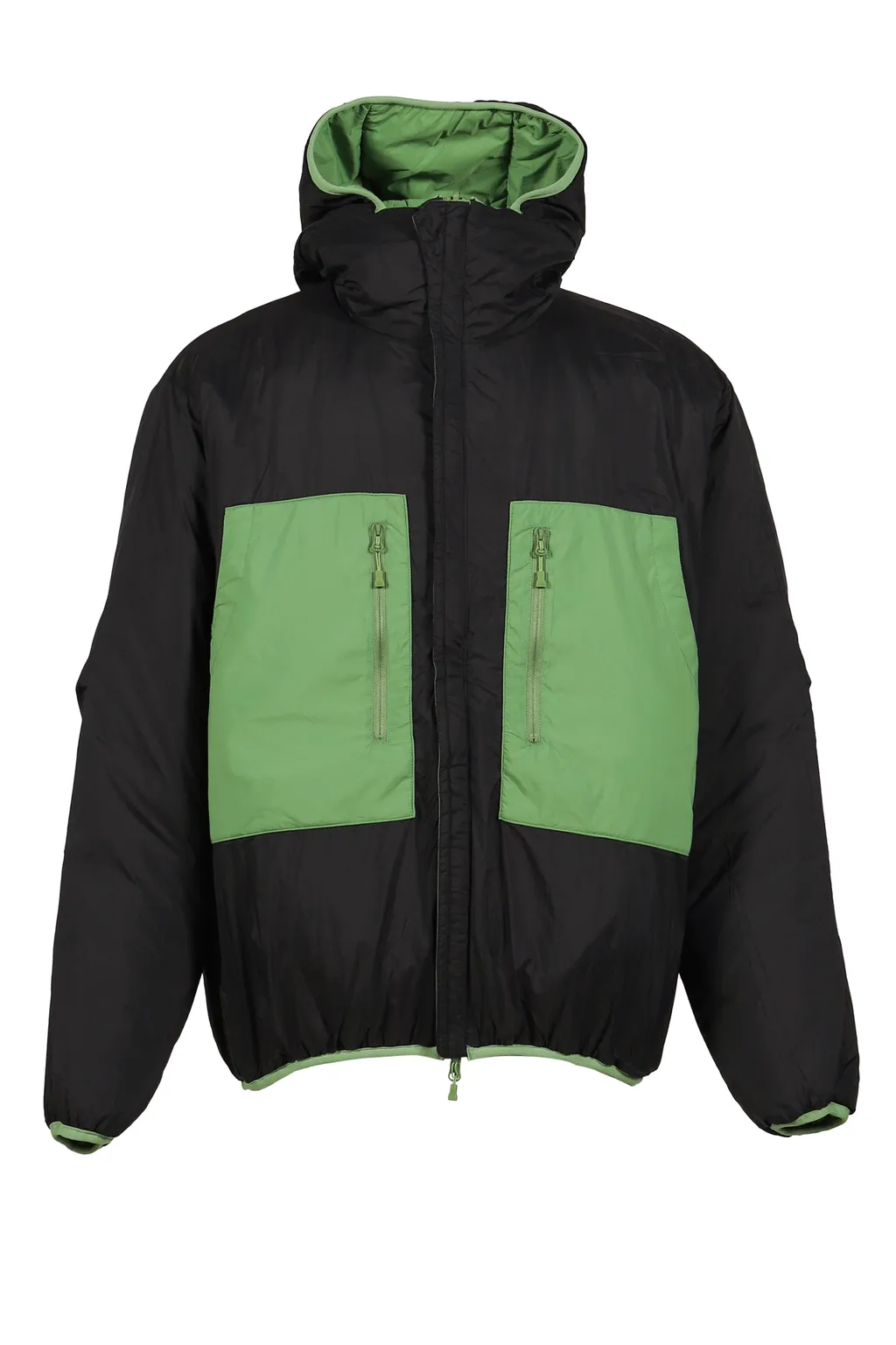 Tech Reversible Climbers Puff Jacket / Grn Blk