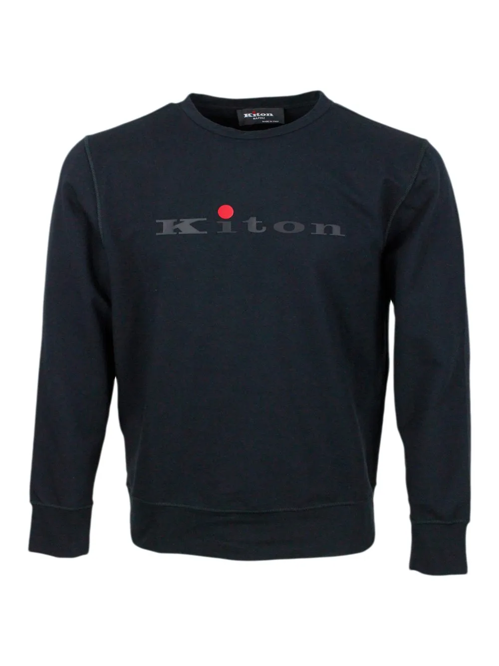 Kiton Logo Detailed Crewneck Sweatshirt