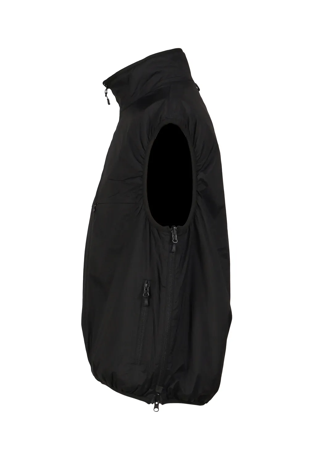 Tech Reversible Pullover Puff Vest / Blk