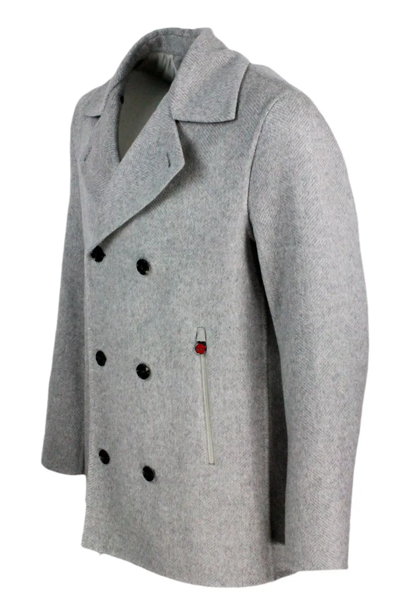 Kiton Double-Breasted Tailored Blazer