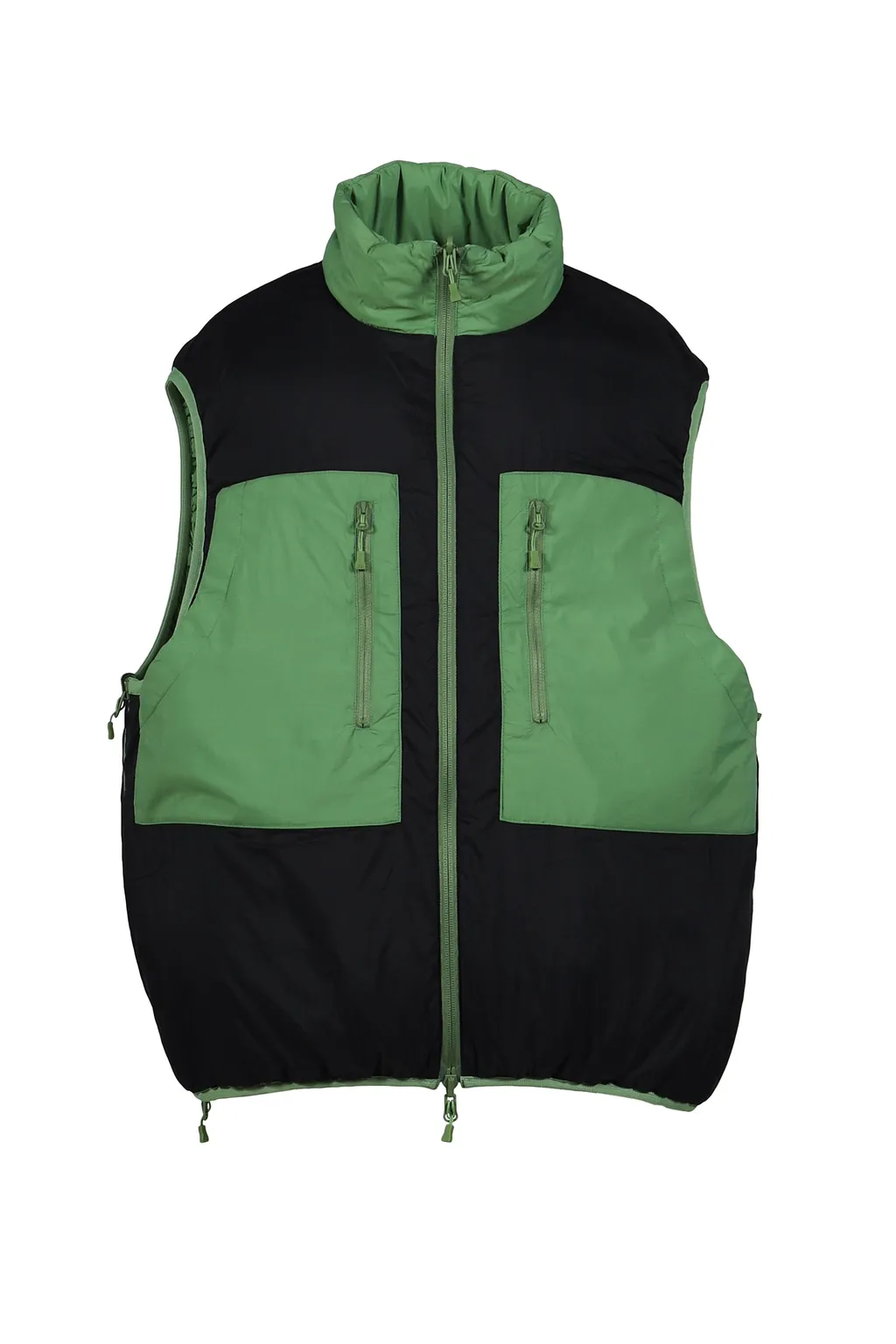 Tech Reversible Climbers Puff Vest / Grn Blk