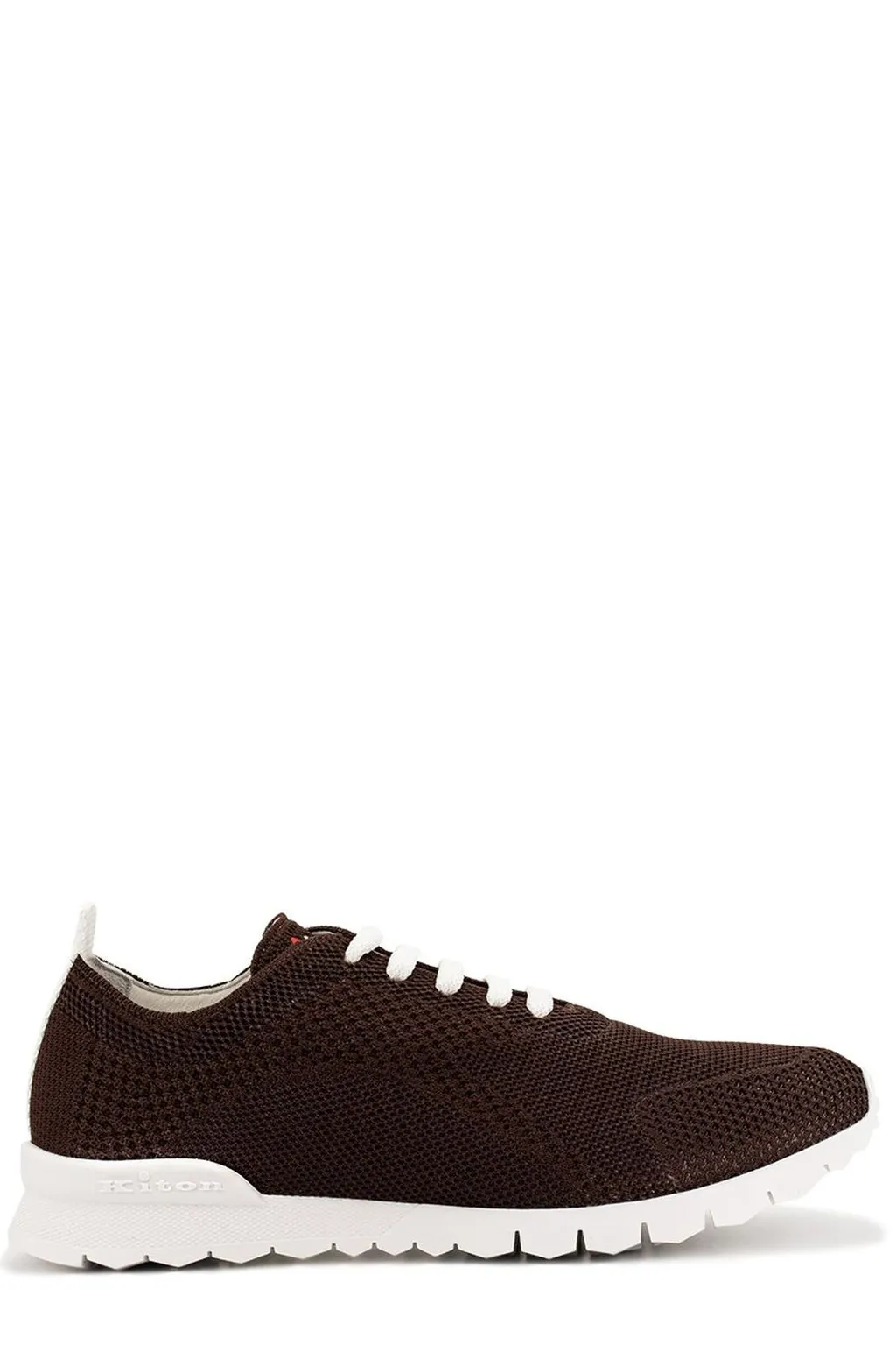 Kiton Logo Embroidered Mesh Sneakers