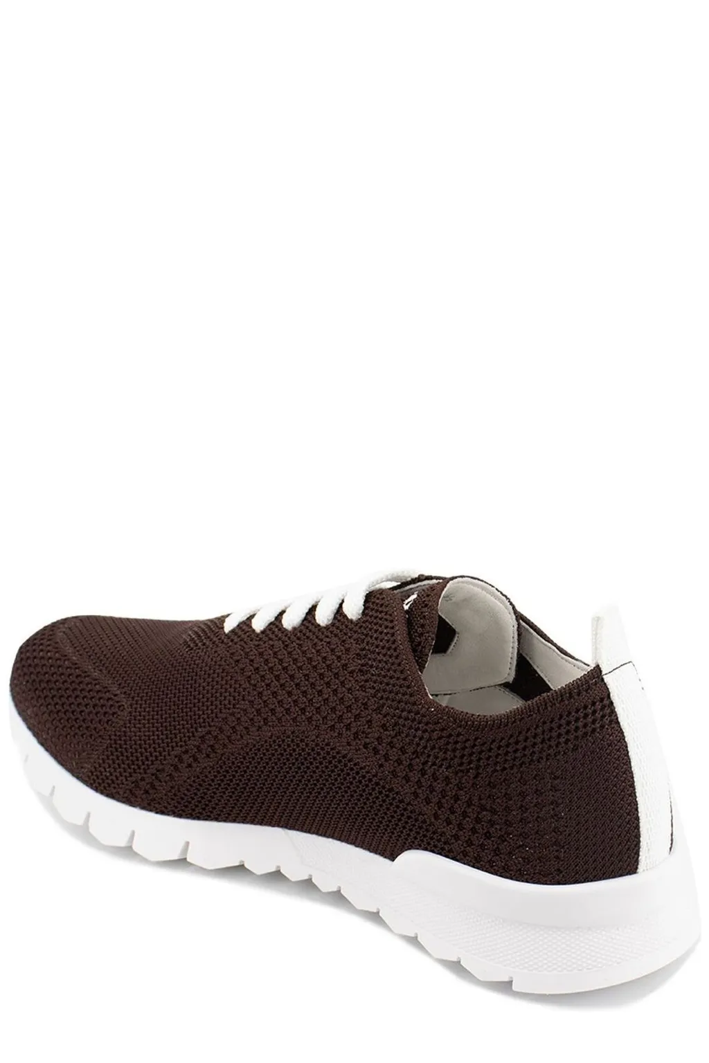 Kiton Logo Embroidered Mesh Sneakers