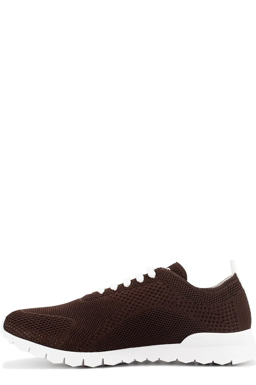 Kiton Logo Embroidered Mesh Sneakers