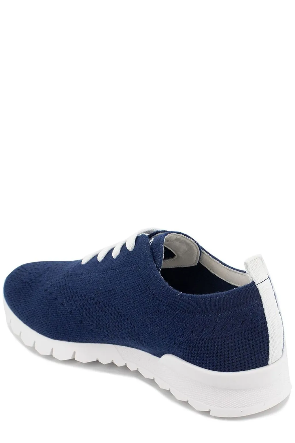 Kiton Logo Embroidered Mesh Sneakers