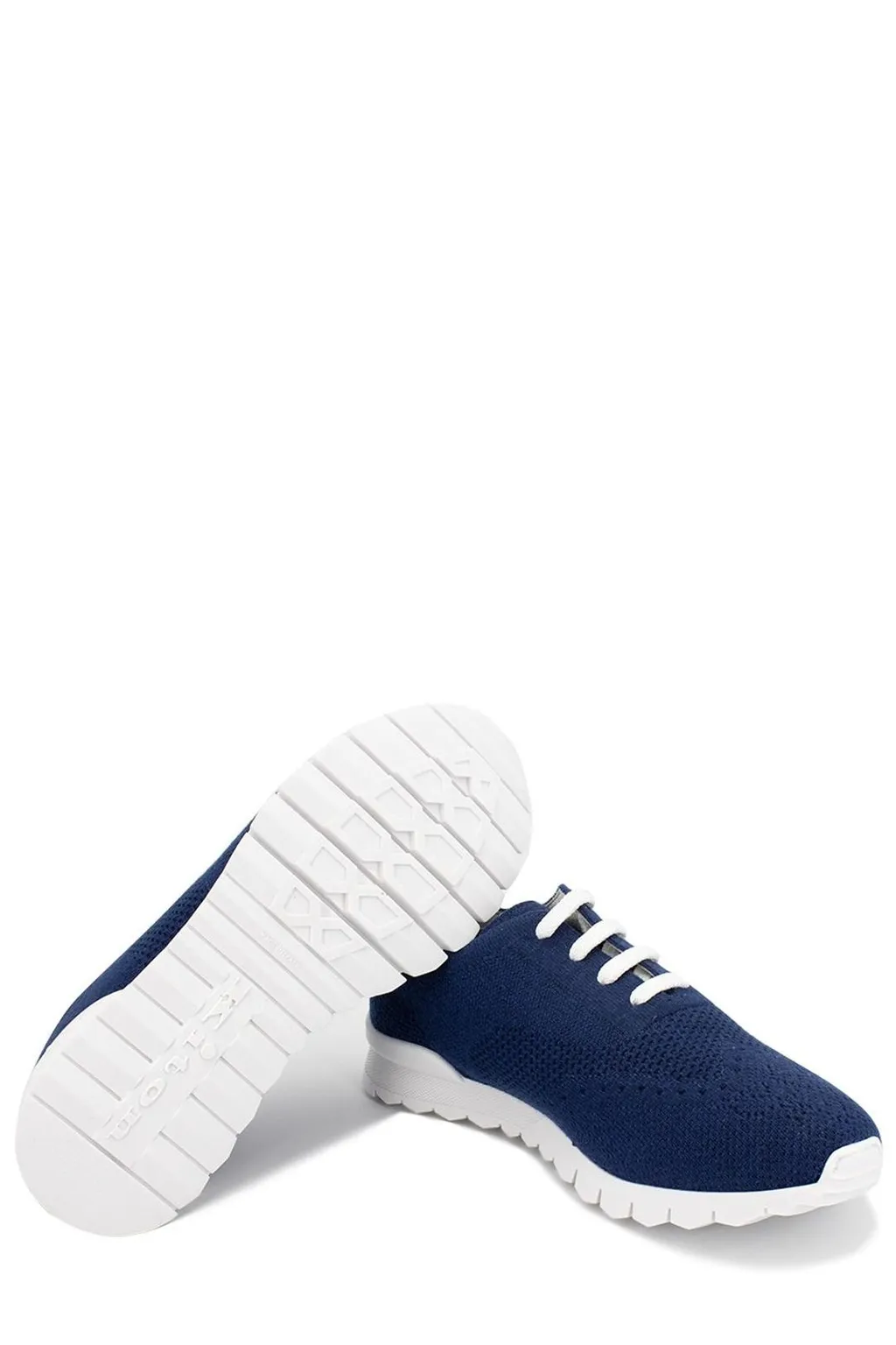 Kiton Logo Embroidered Mesh Sneakers