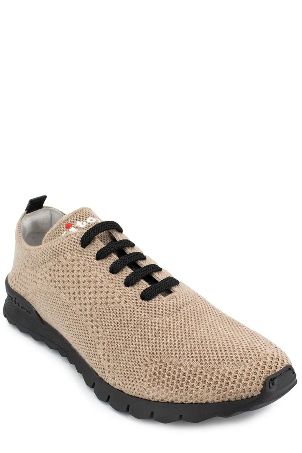 Kiton Logo Embroidered Lace Up Sneakers