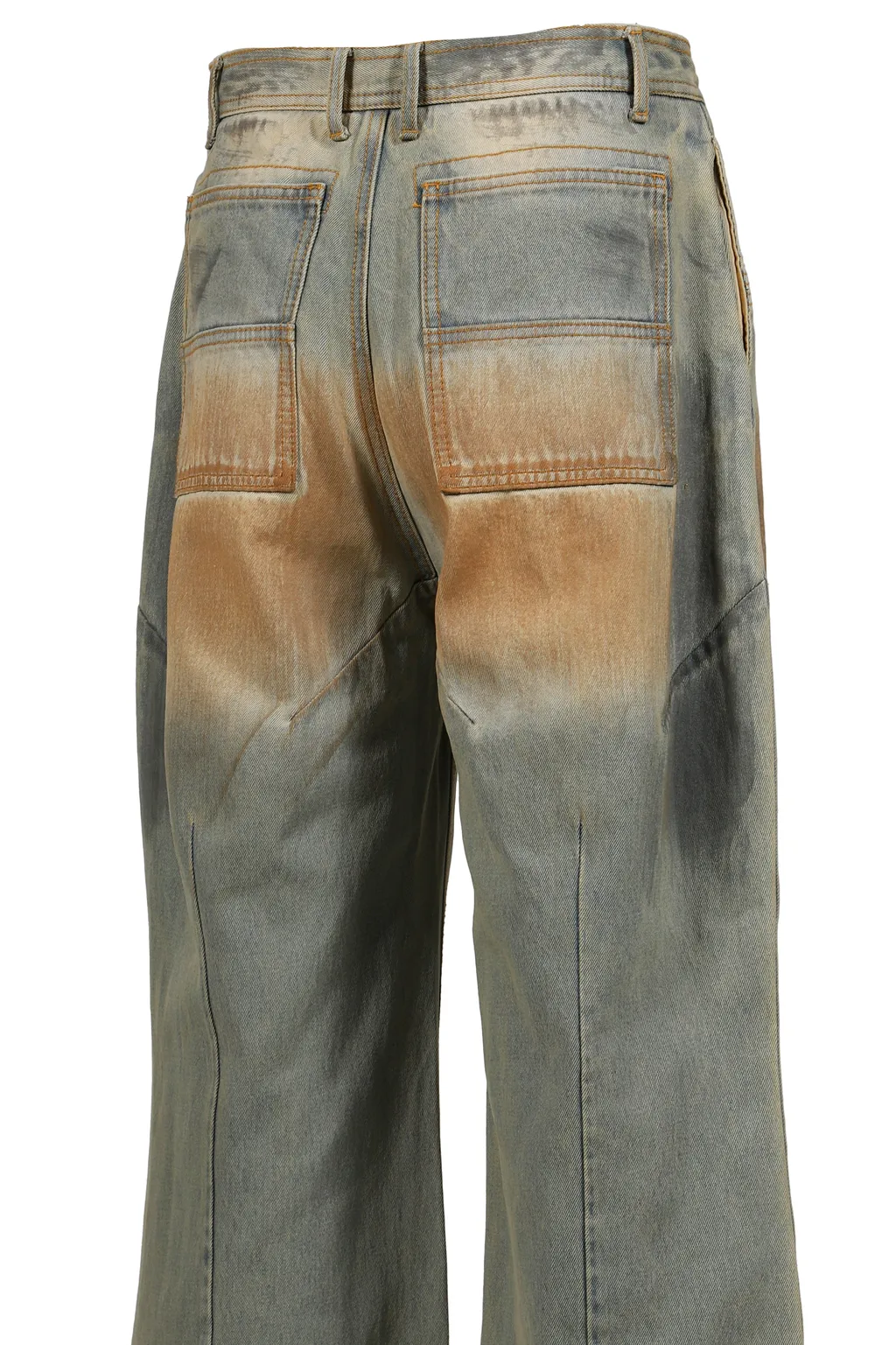 Front Zip Baggy Denim V2 / Dirty Washed Blu