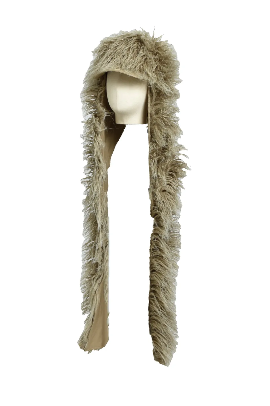 Hairy Fur Scarf Cap / Bei