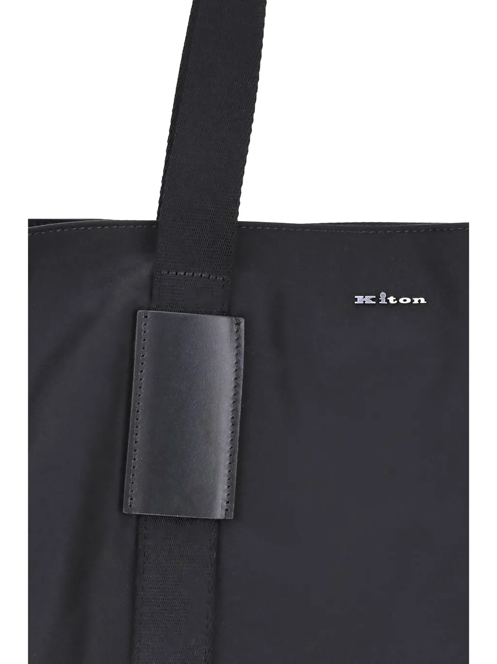 Kiton Logo Lettering Top Handle Bag