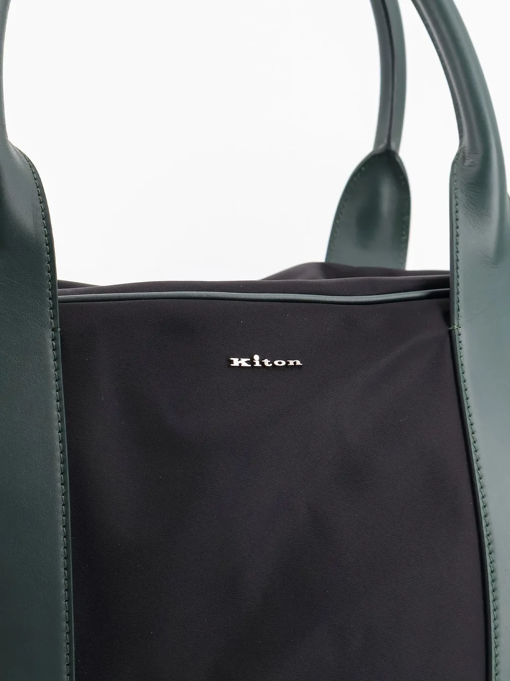 Kiton Logo Plaque Zipped Travel Bag