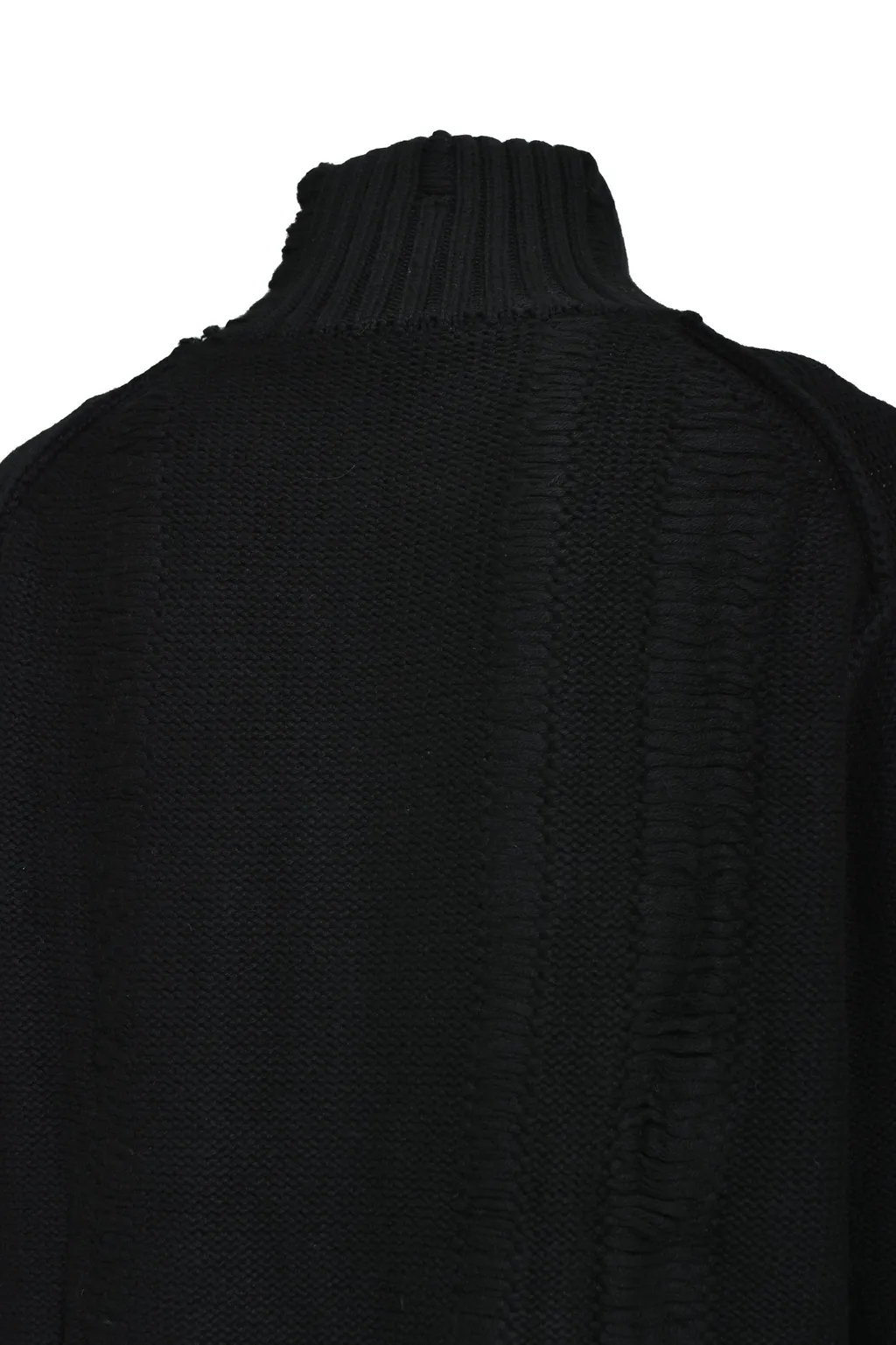 Damage Stripe Knit Cropped Jacket / Blk