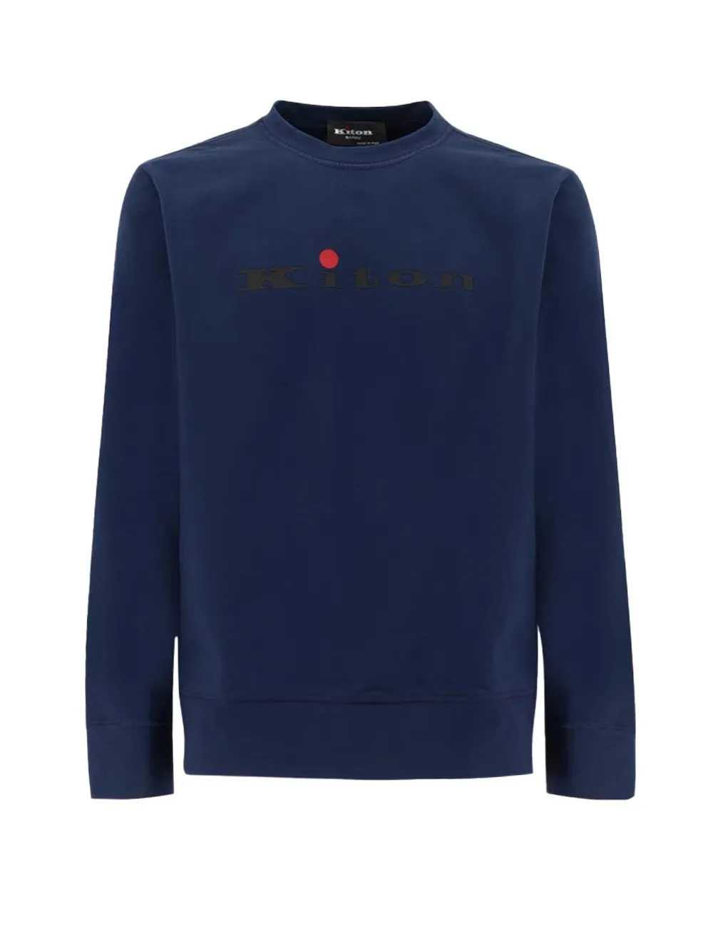 Kiton Logo Printed Crewneck Sweatshirt
