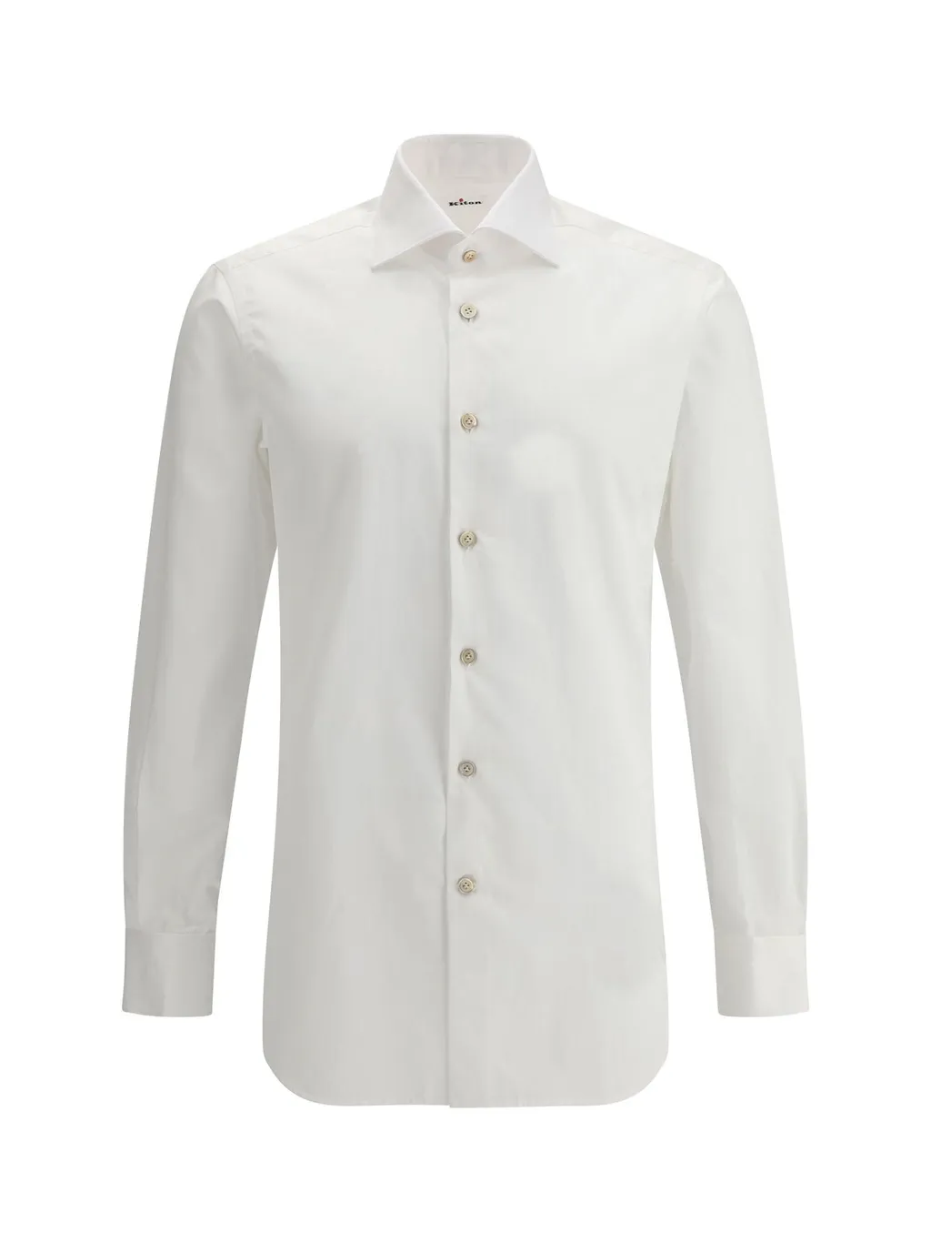 Kiton Long-Sleeved Curved Hem Shirt