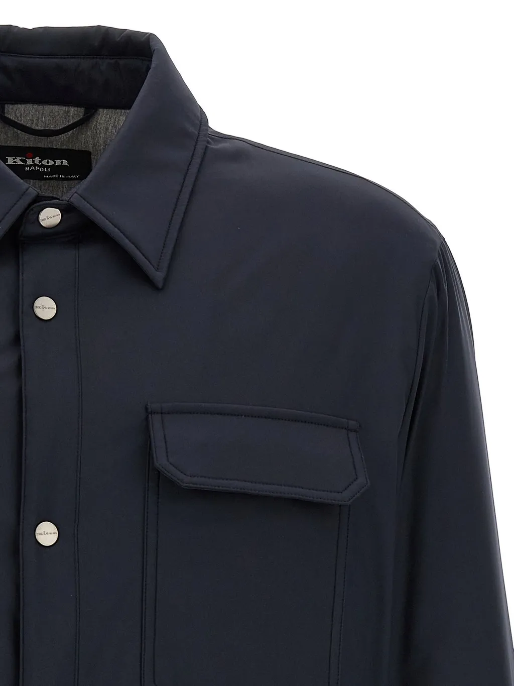 Kiton Long-Sleeved Buttoned Down Jacket