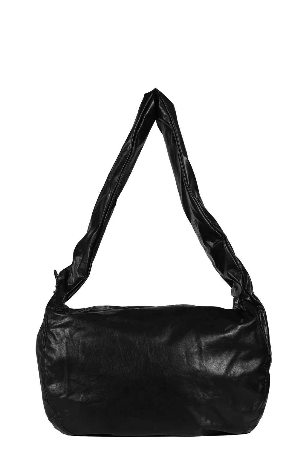 Faux Leather Wave Bag / Black