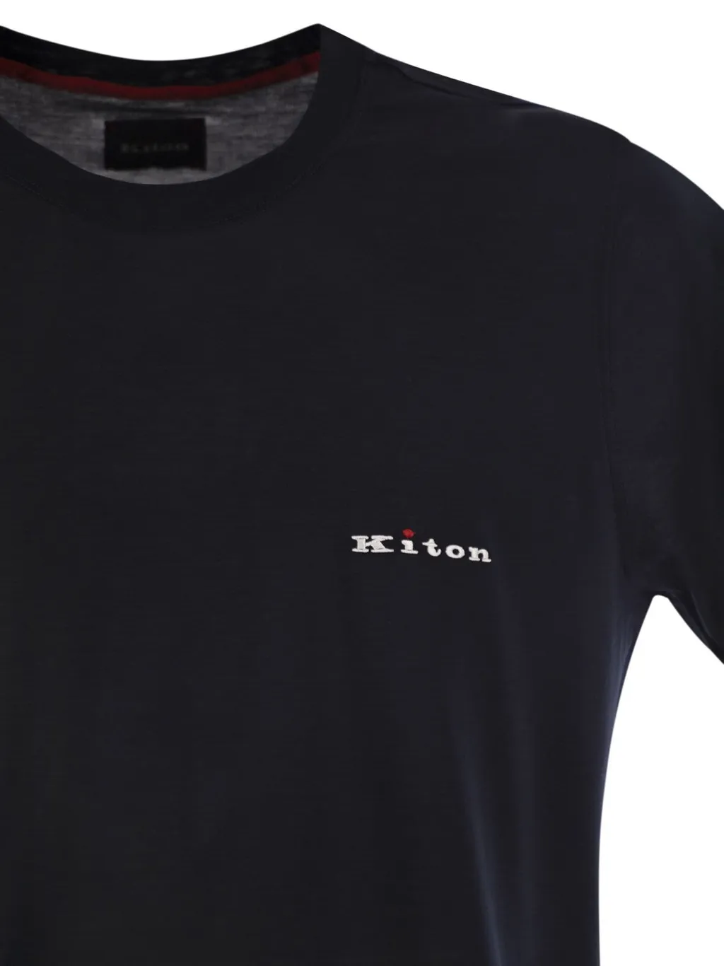 Kiton Logo Printed Crewneck T-Shirt