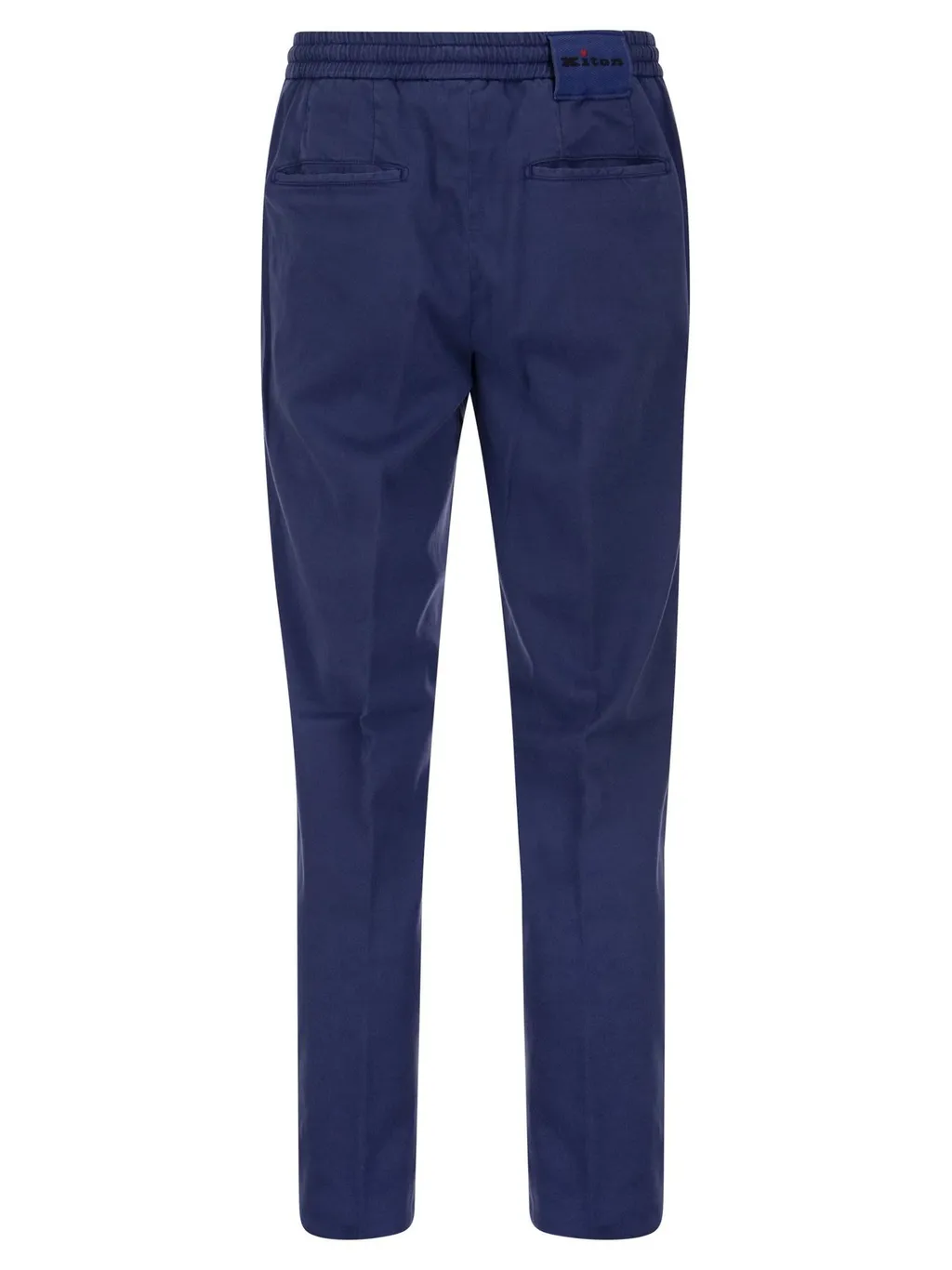 Kiton Logo Patch Straight-Leg Trousers