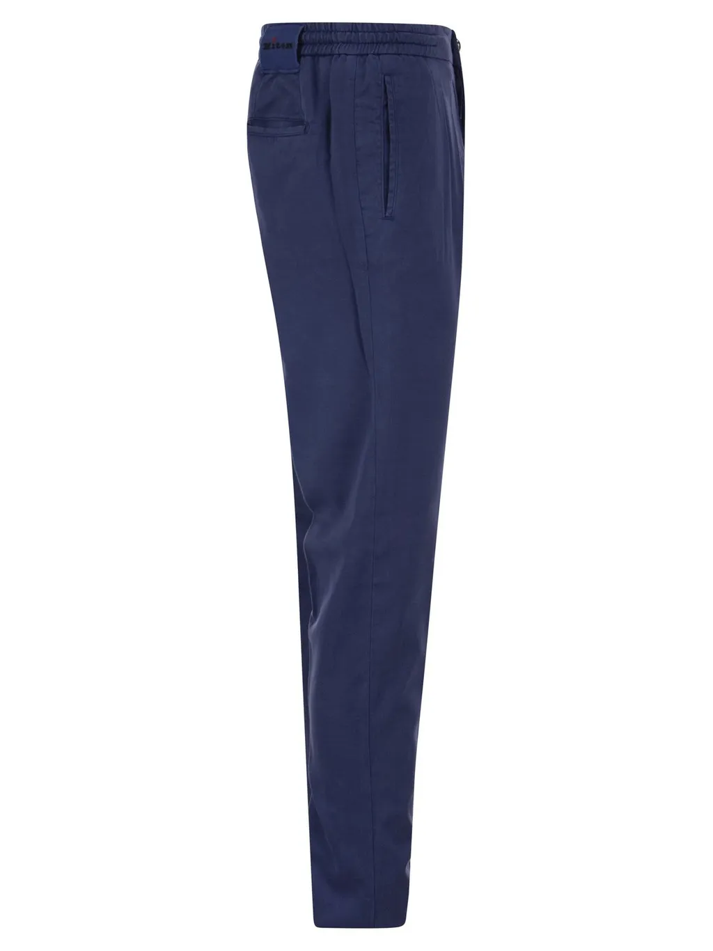 Kiton Logo Patch Straight-Leg Trousers