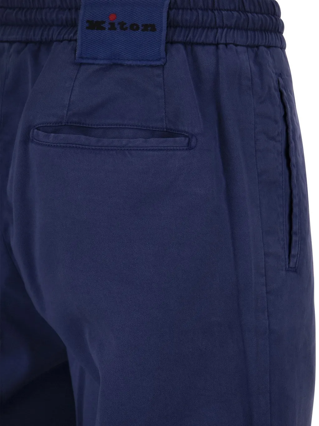 Kiton Logo Patch Straight-Leg Trousers