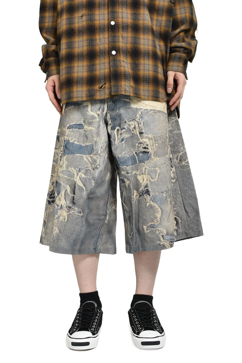 Trompe-L'oeil Print Bermuda Shorts / Ind