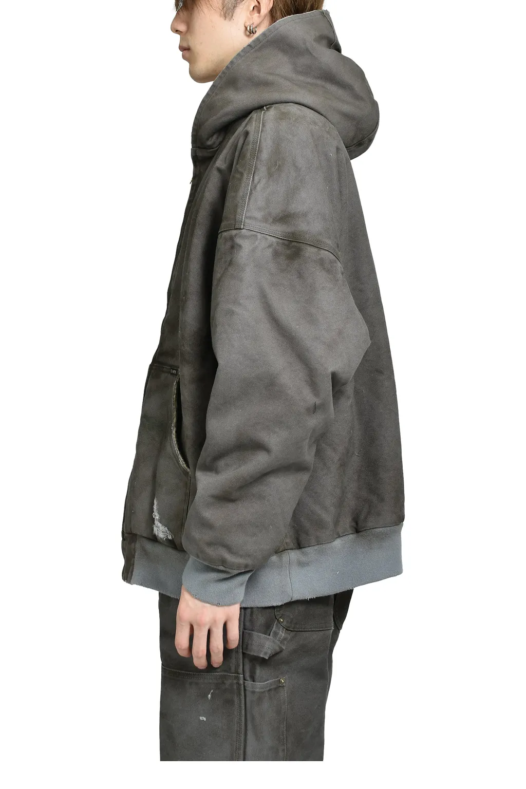 Boro Boa Lining Duck Zip Parka / Gry