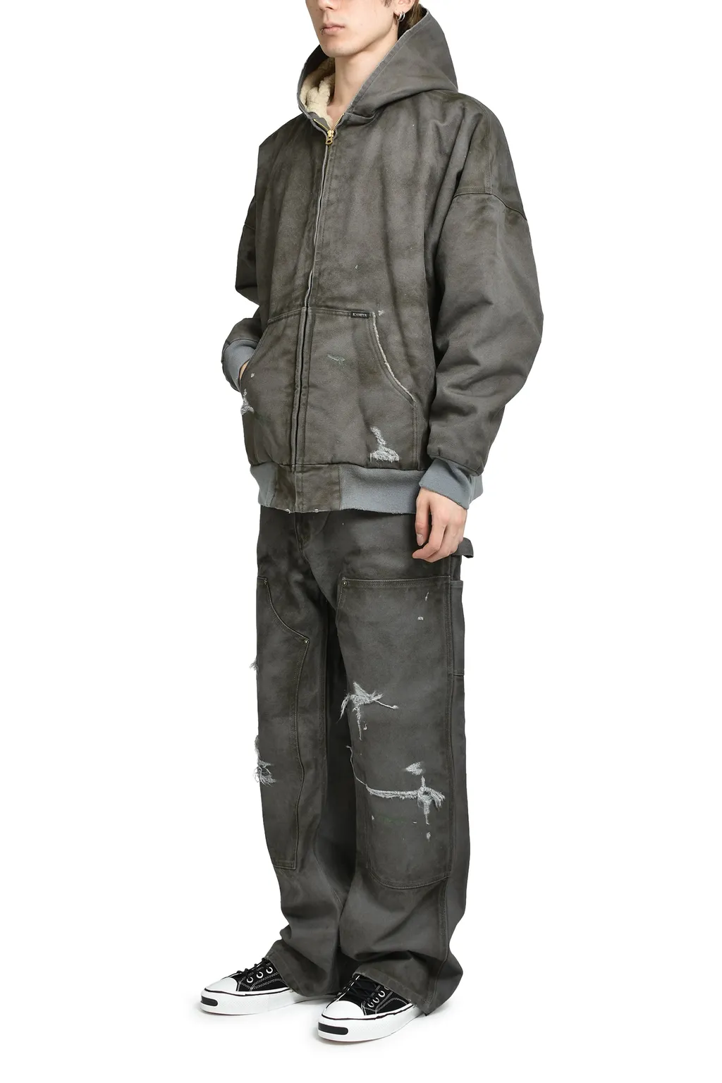 Boro Boa Lining Duck Zip Parka / Gry