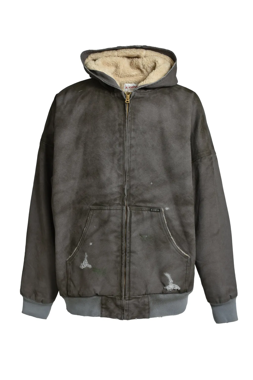 Boro Boa Lining Duck Zip Parka / Gry