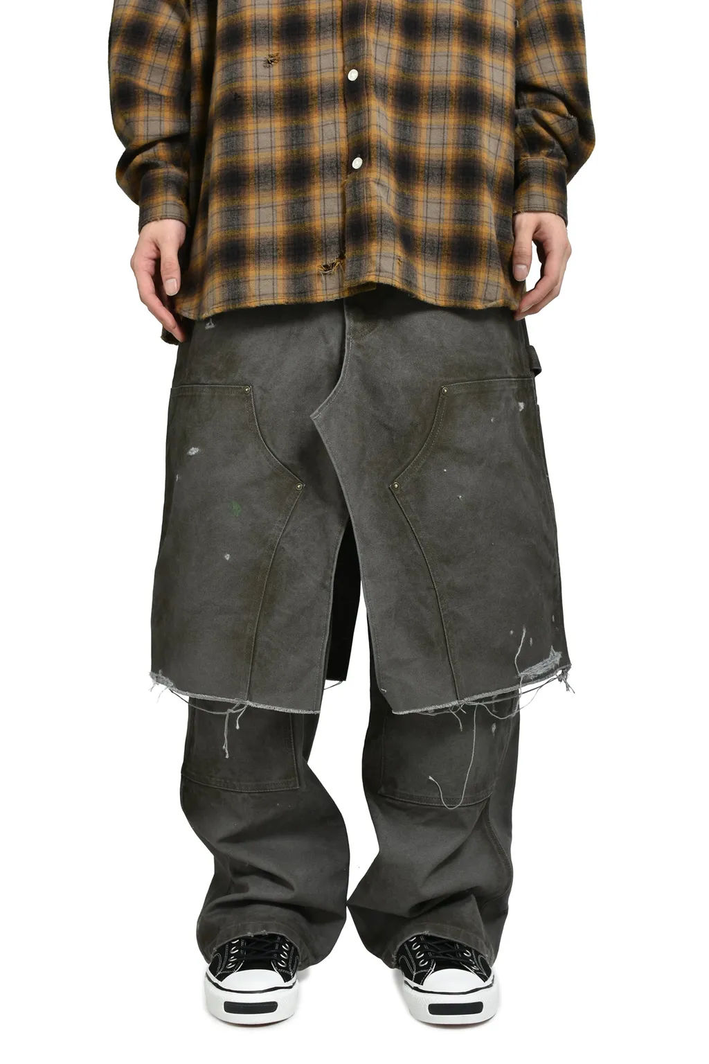 Boro Duck Rap Skirt / Gray