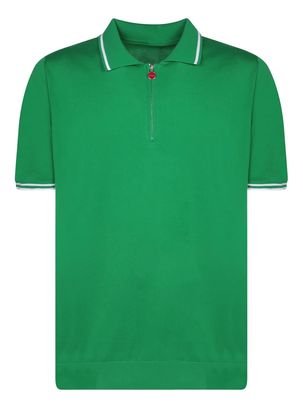 Kiton Striped-Edge Knitted Polo Shirt
