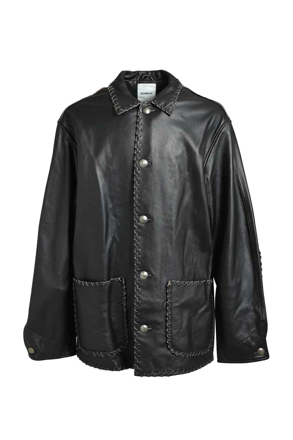 Braided Leather Coverall / Blk