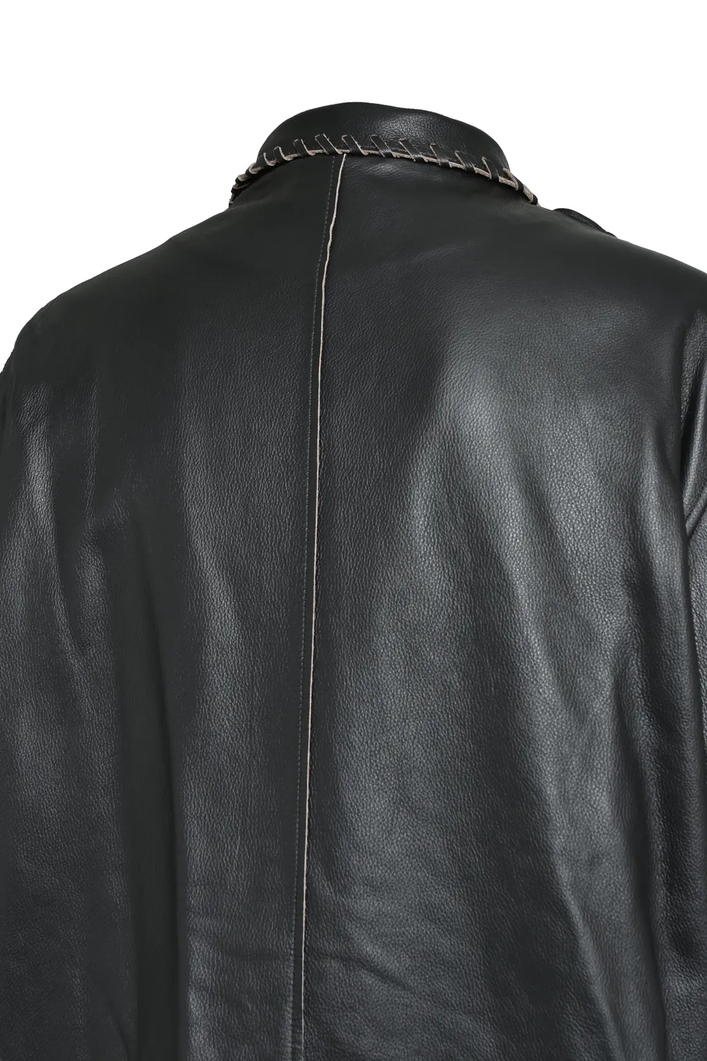 Braided Leather Coverall / Blk