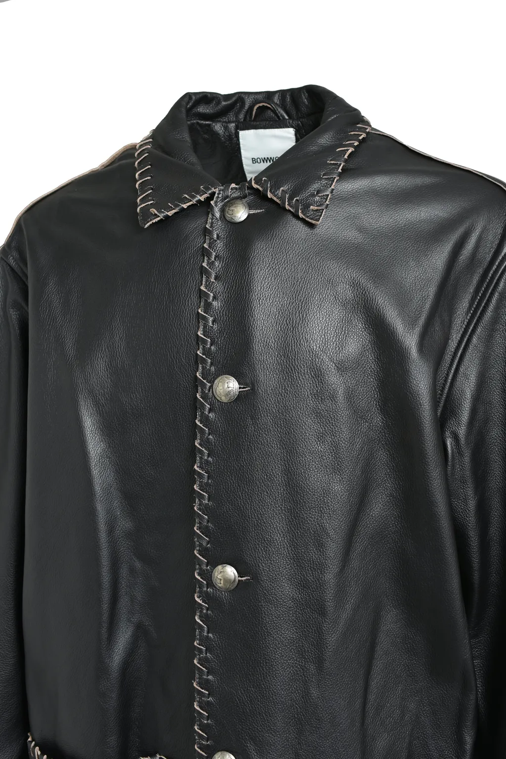 Braided Leather Coverall / Blk