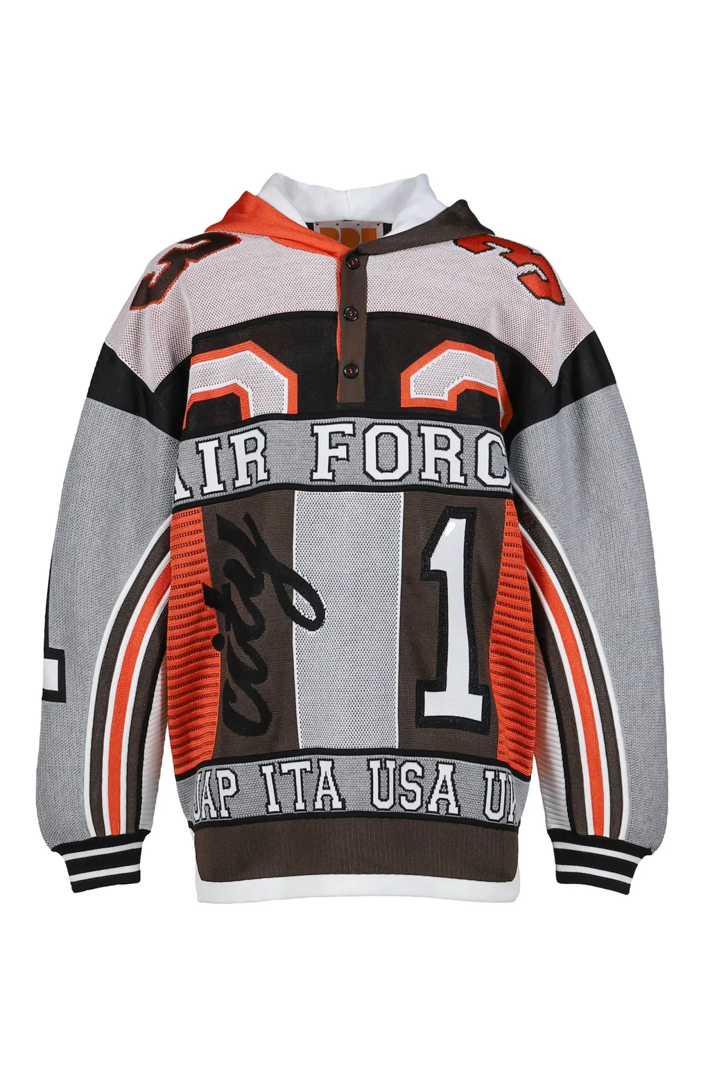 Air Force Hoodie / Gry Brw