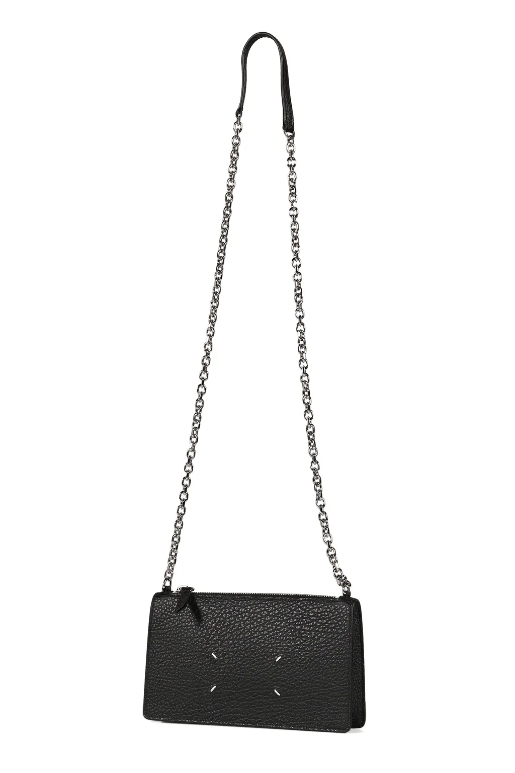 Zippered Wallet On Chain / Black