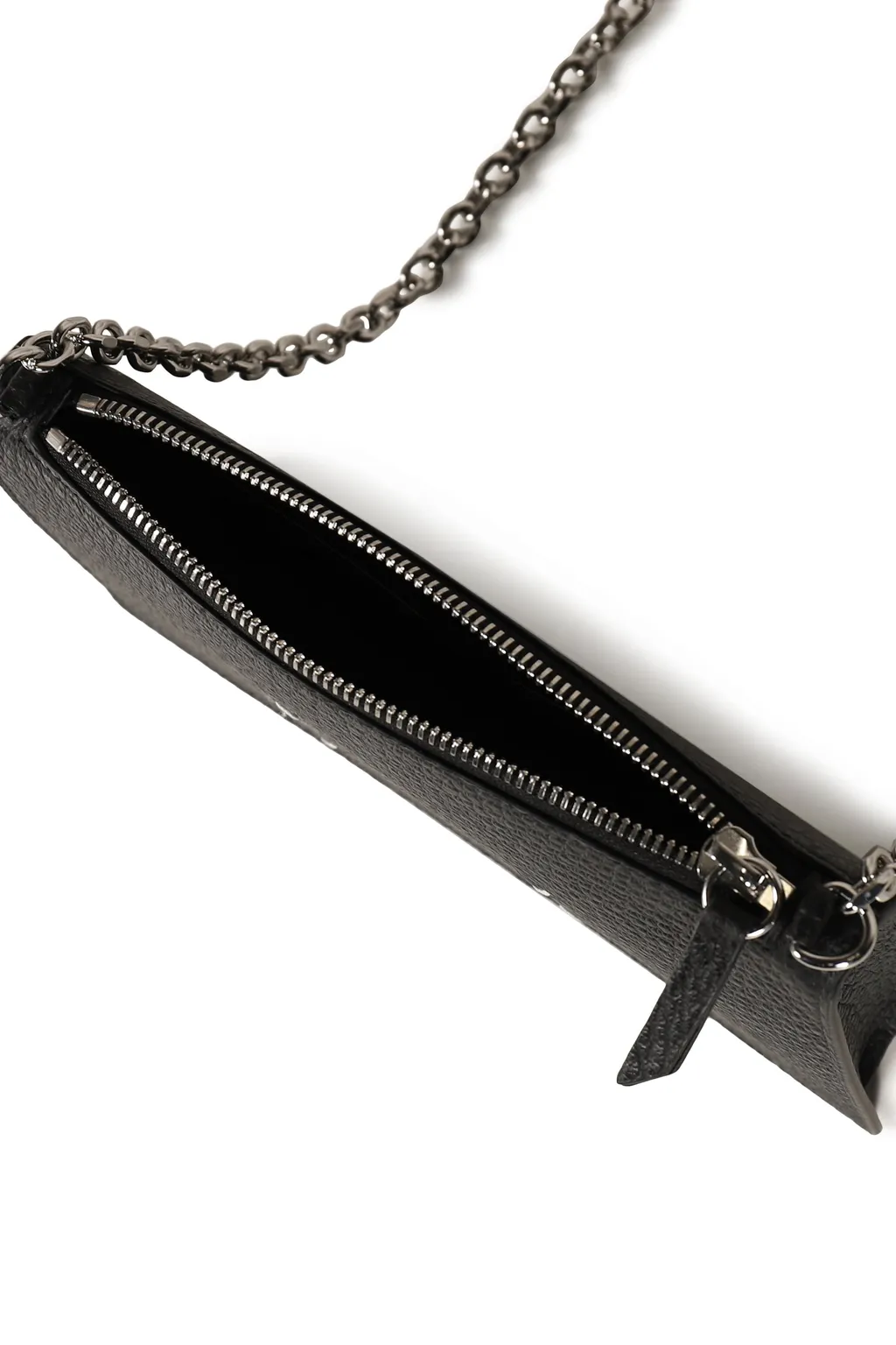 Zippered Wallet On Chain / Black