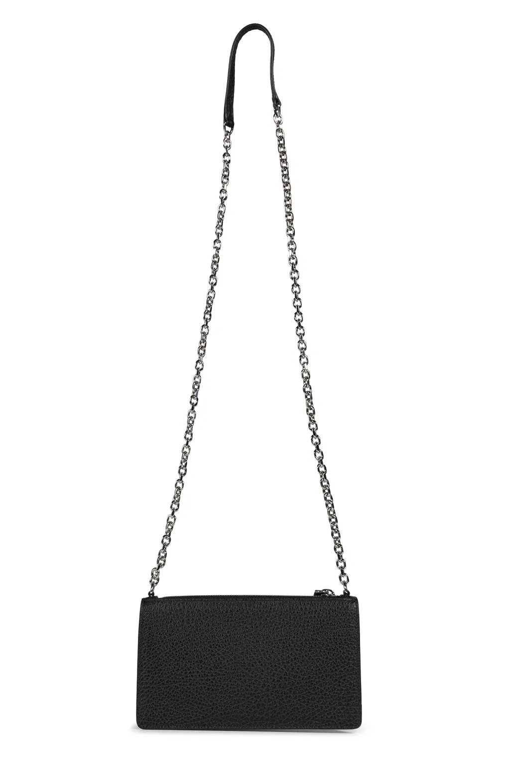 Zippered Wallet On Chain / Black