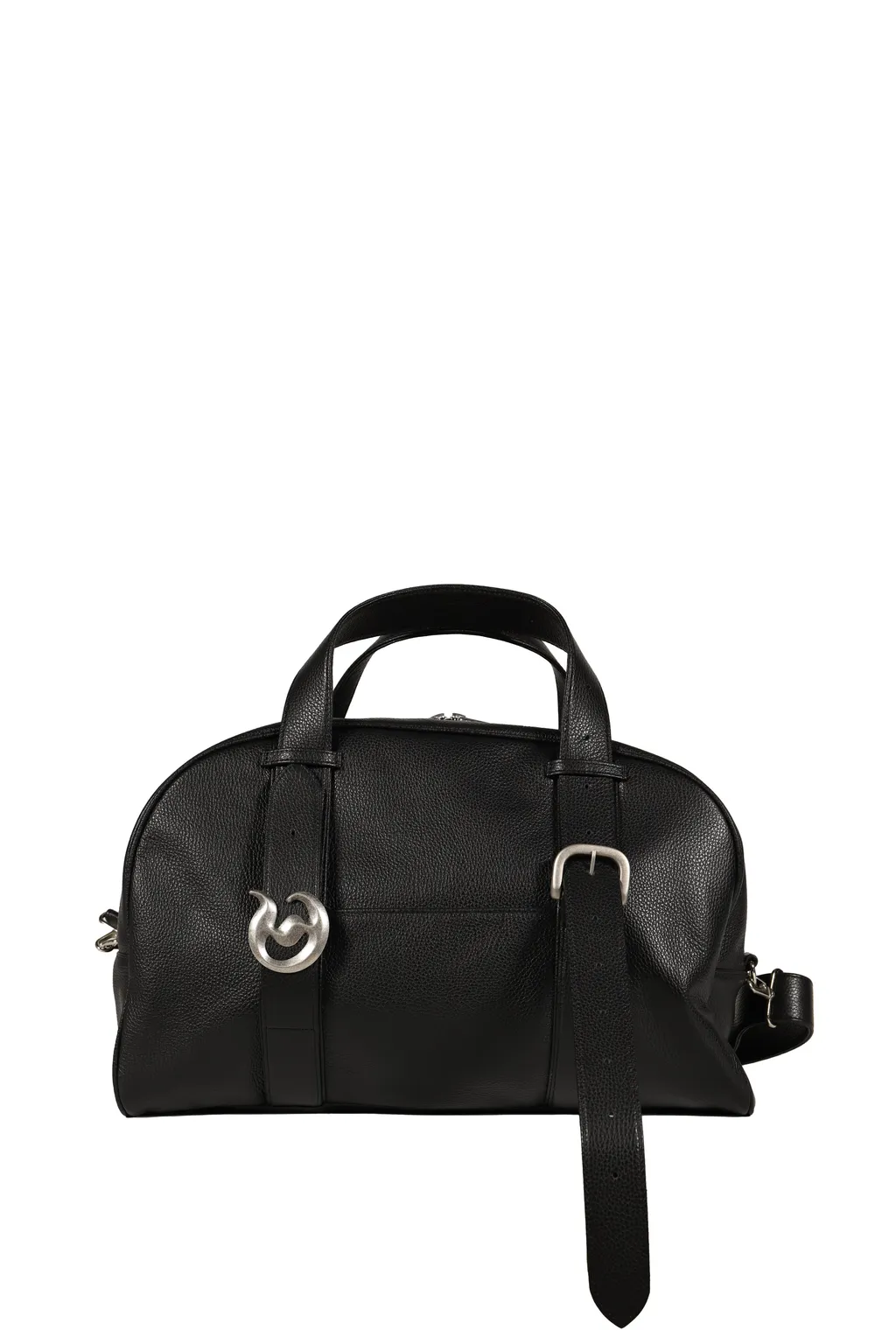 Buckle Velt Boston Bag / Blk D
