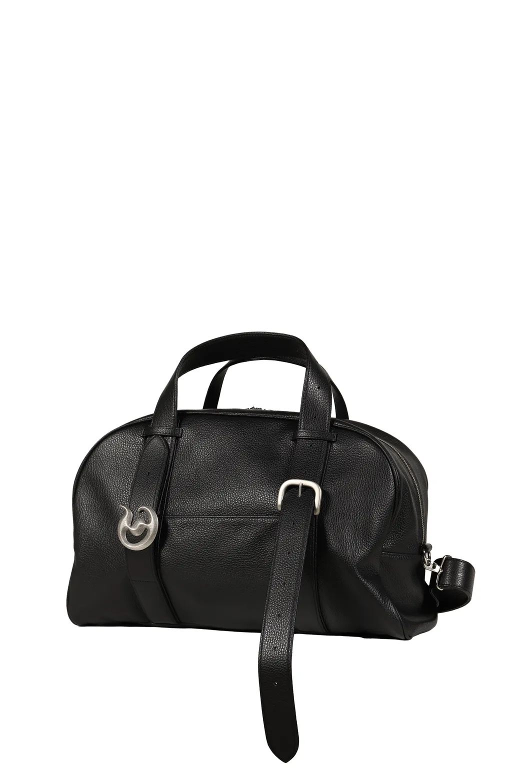 Buckle Velt Boston Bag / Blk D