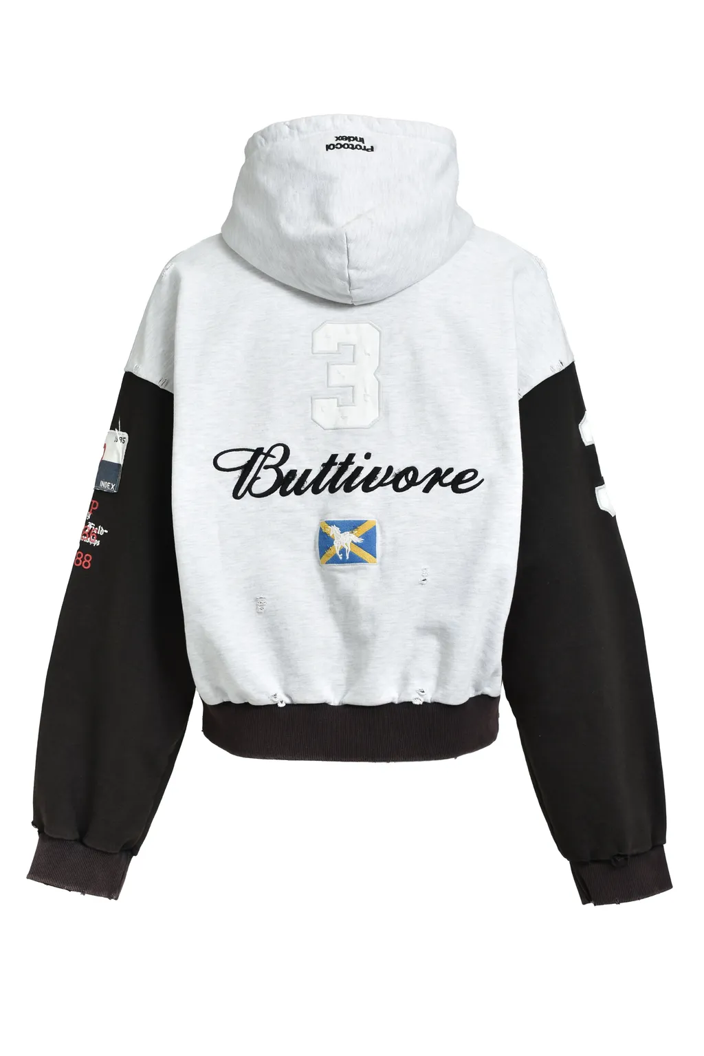 Buttivore Zip Hoodie / Wht Melange