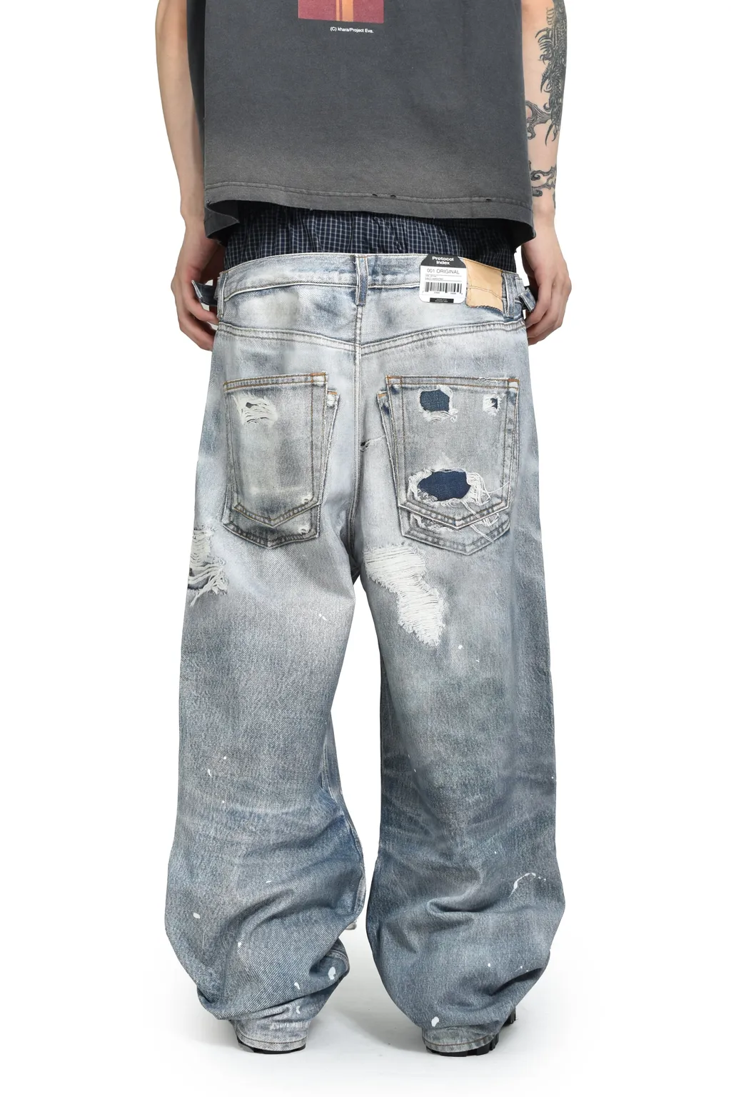 Trompeloeil Layered Pants / Blu